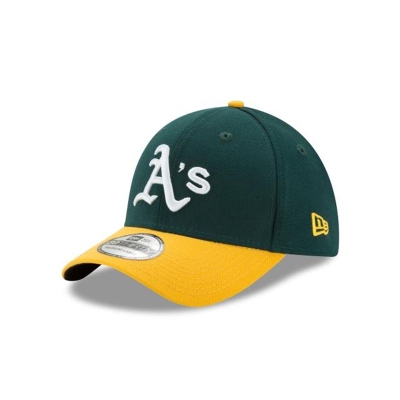 Green Oakland Athletics Hat - New Era MLB Team Classic 39THIRTY Stretch Fit Caps USA8057143